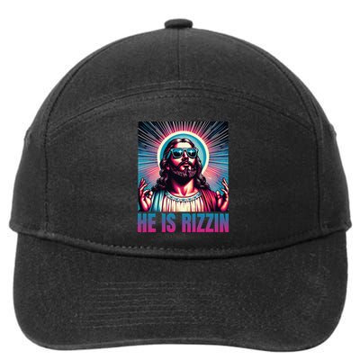 He Is Rizzin Jesus Is Rizzen 7-Panel Snapback Hat