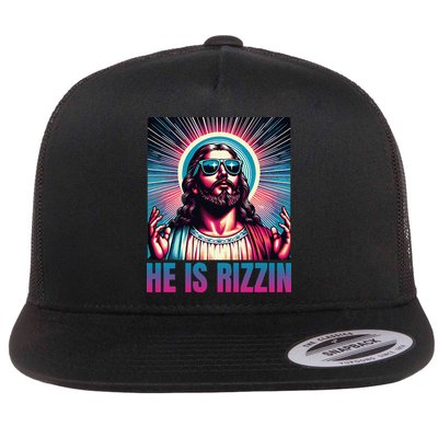 He Is Rizzin Jesus Is Rizzen Flatbill Hat