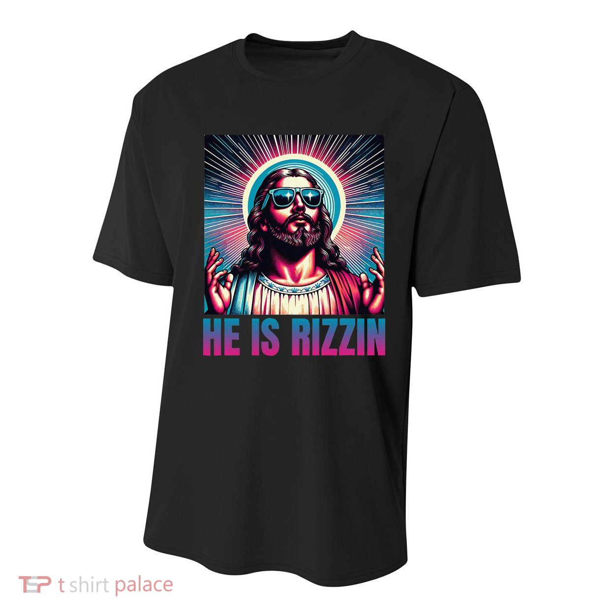 He Is Rizzin Jesus Is Rizzen Youth Performance Sprint T-Shirt