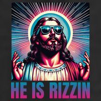 He Is Rizzin Jesus Is Rizzen Golf Towel