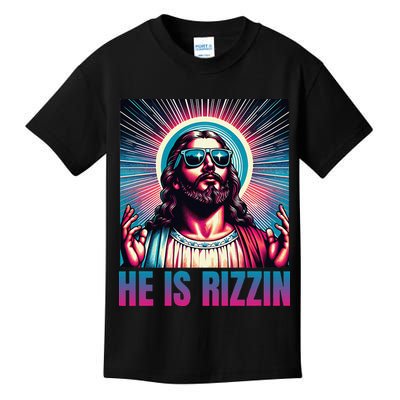 He Is Rizzin Jesus Is Rizzen Kids T-Shirt