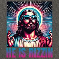 He Is Rizzin Jesus Is Rizzen Cotton Canvas Backpack