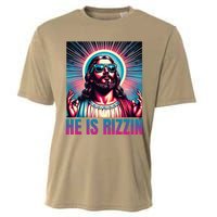 He Is Rizzin Jesus Is Rizzen Cooling Performance Crew T-Shirt