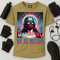 He Is Rizzin Jesus Is Rizzen Cooling Performance Crew T-Shirt