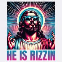 He Is Rizzin Jesus Is Rizzen Garment-Dyed Sweatshirt