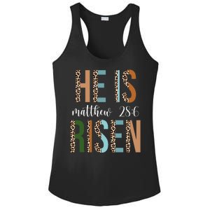 He Is Risen Matthew Bible Verse Ladies PosiCharge Competitor Racerback Tank