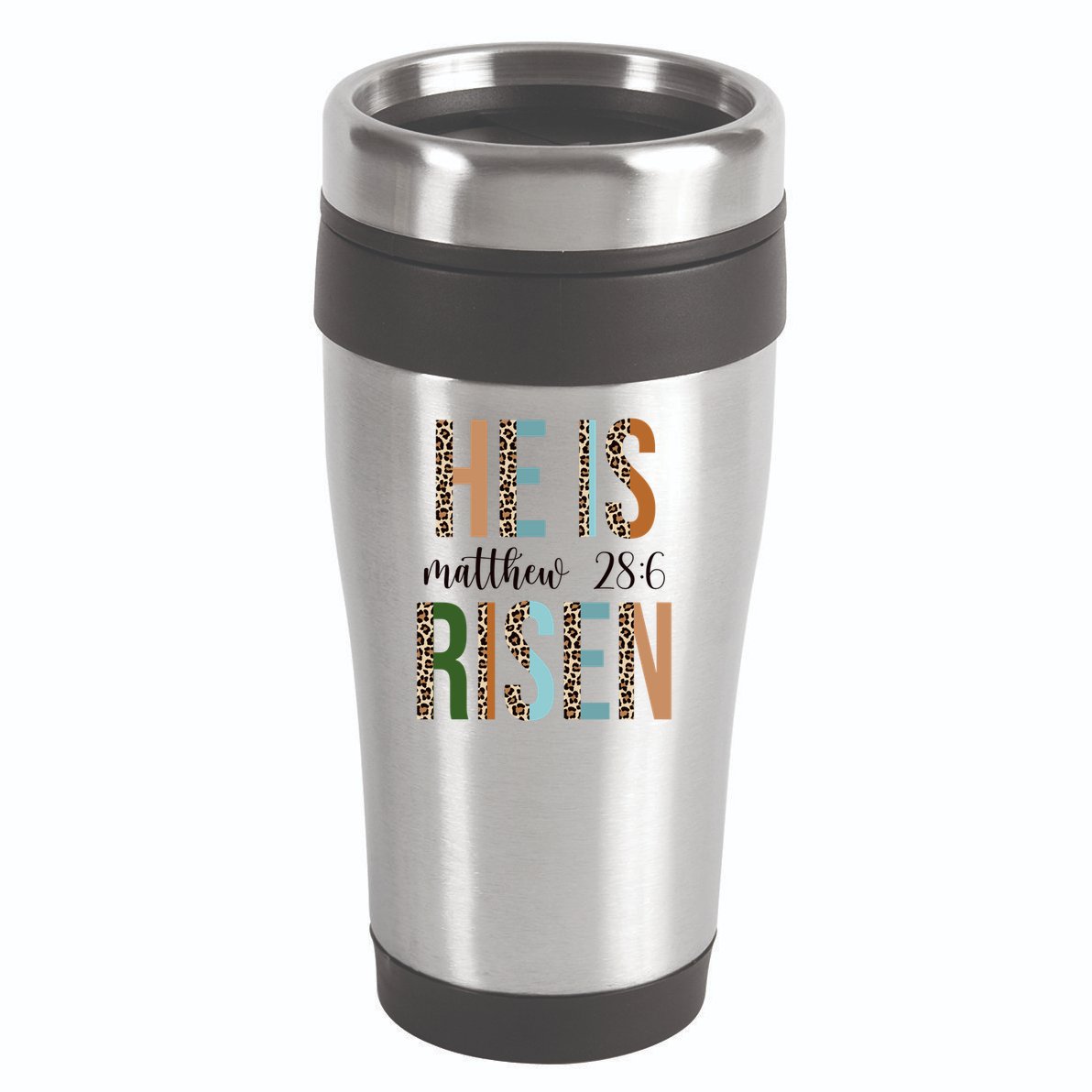 He Is Risen Matthew Bible Verse 16oz Travel Tumbler