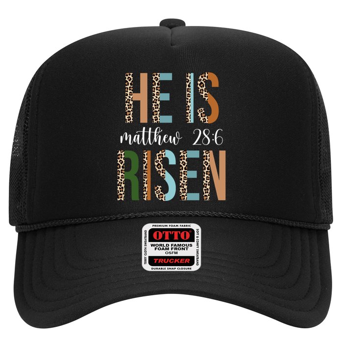 He Is Risen Matthew Bible Verse Trucker Hat