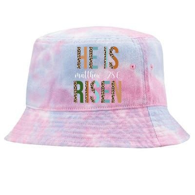 He Is Risen Matthew Bible Verse Tie-Dyed Bucket Hat