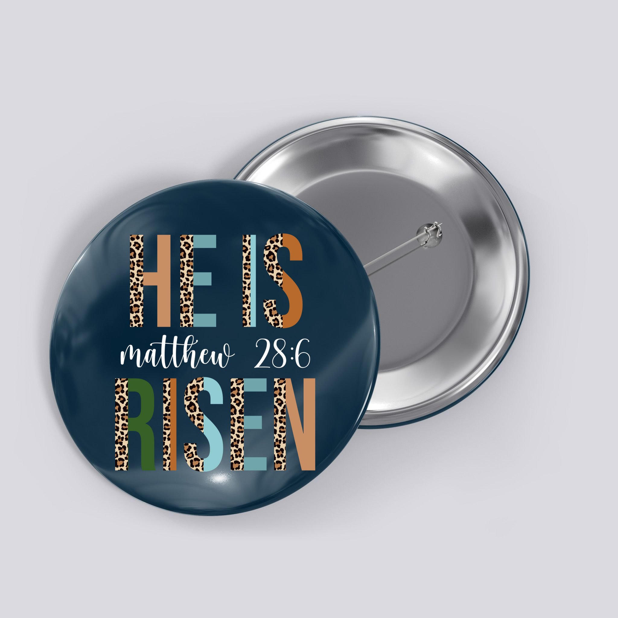 He Is Risen Matthew Bible Verse Button