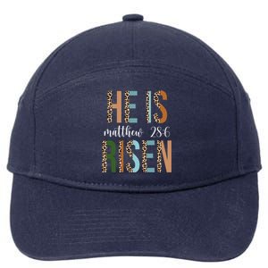 He Is Risen Matthew Bible Verse 7-Panel Snapback Hat