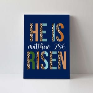 He Is Risen Matthew Bible Verse Canvas