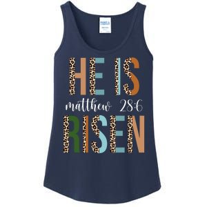 He Is Risen Matthew Bible Verse Ladies Essential Tank