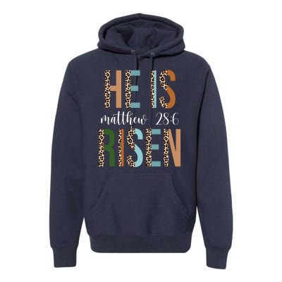 He Is Risen Matthew Bible Verse Premium Hoodie