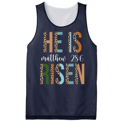 He Is Risen Matthew Bible Verse Mesh Reversible Basketball Jersey Tank