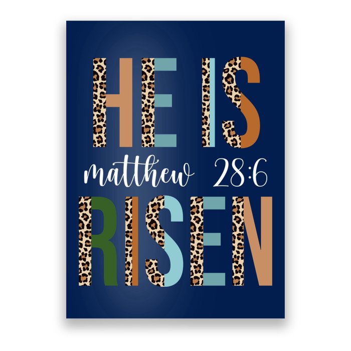 He Is Risen Matthew Bible Verse Poster