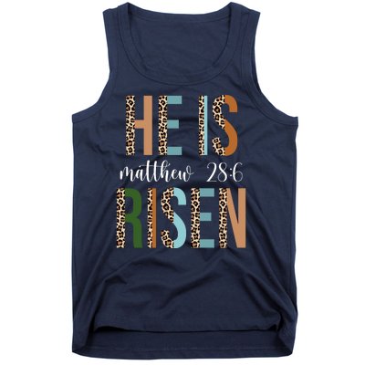 He Is Risen Matthew Bible Verse Tank Top