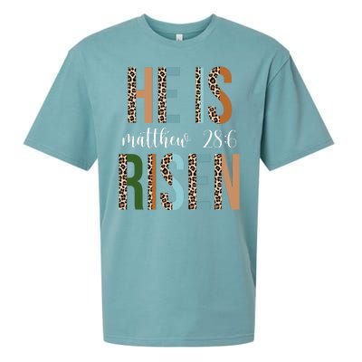 He Is Risen Matthew Bible Verse Sueded Cloud Jersey T-Shirt