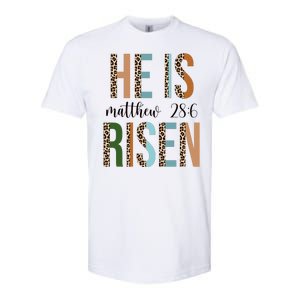 He Is Risen Matthew Bible Verse Softstyle CVC T-Shirt