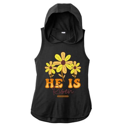 He Is Risen Ladies PosiCharge Tri-Blend Wicking Draft Hoodie Tank