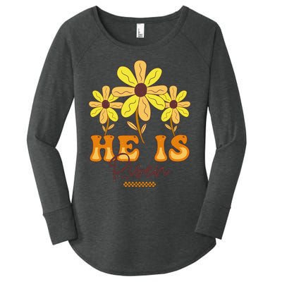 He Is Risen Women's Perfect Tri Tunic Long Sleeve Shirt