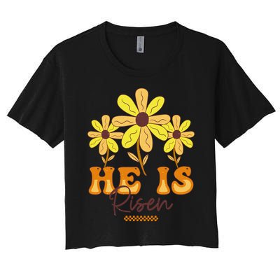 He Is Risen Women's Crop Top Tee