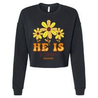 He Is Risen Cropped Pullover Crew