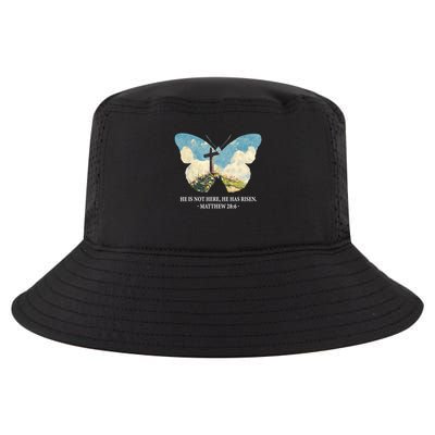 He Is Risen Christian Wildflower Happy Easter Women Girls Cool Comfort Performance Bucket Hat