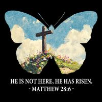He Is Risen Christian Wildflower Happy Easter Women Girls Bucket Hat