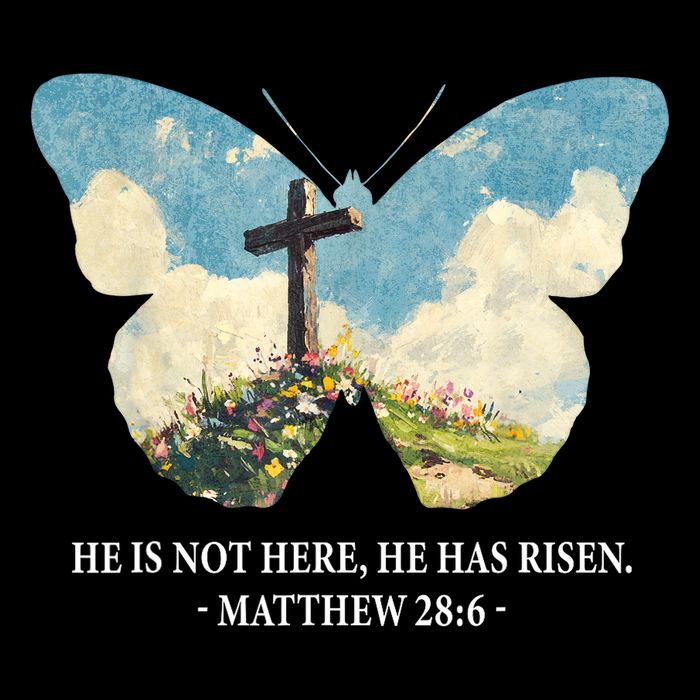 He Is Risen Christian Wildflower Happy Easter Women Girls Bucket Hat