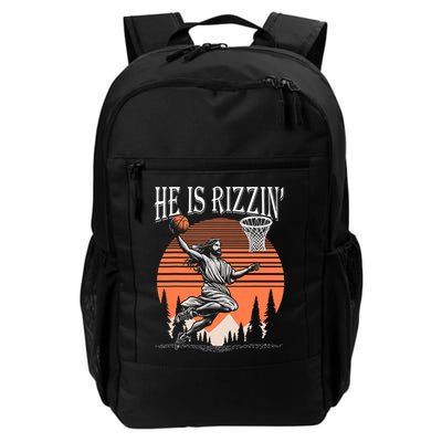 He Is Rizzin Funny Jesus Basketball Easter Christian Men Boy  Backpack
