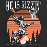 He Is Rizzin Funny Jesus Basketball Easter Christian Men Boy  Adult Drive Performance Visor