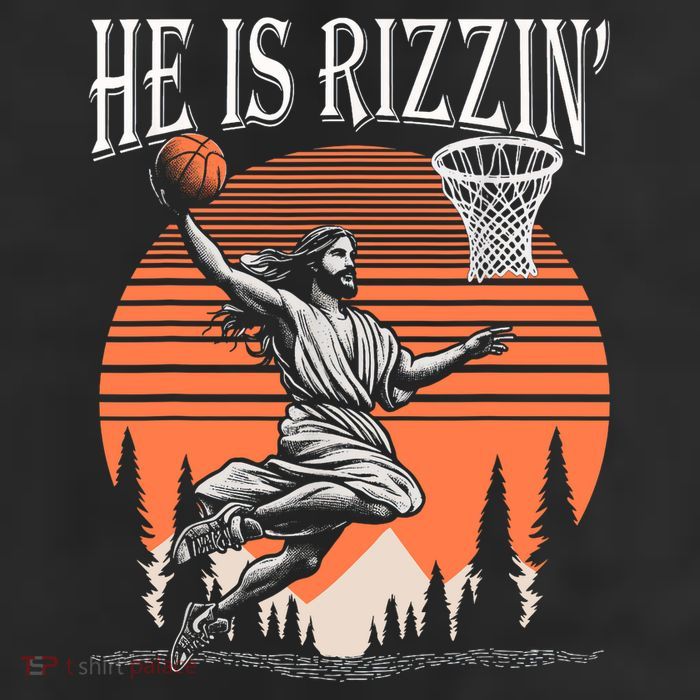 He Is Rizzin Funny Jesus Basketball Easter Christian Men Boy  Adult Drive Performance Visor