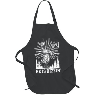 He Is Rizzin Funny Jesus Basketball Christian Religious Apron