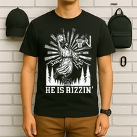 He Is Rizzin Funny Jesus Basketball Christian Religious T-Shirt