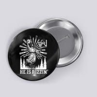 He Is Rizzin Funny Jesus Basketball Christian Religious Button