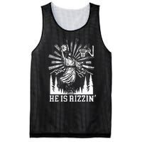 He Is Rizzin Funny Jesus Basketball Christian Religious Mesh Reversible Basketball Jersey Tank