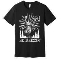 He Is Rizzin Funny Jesus Basketball Christian Religious Premium T-Shirt