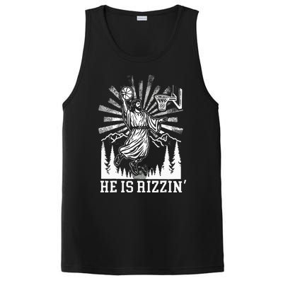 He Is Rizzin Funny Jesus Basketball Christian Religious PosiCharge Competitor Tank