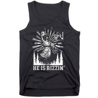 He Is Rizzin Funny Jesus Basketball Christian Religious Tank Top