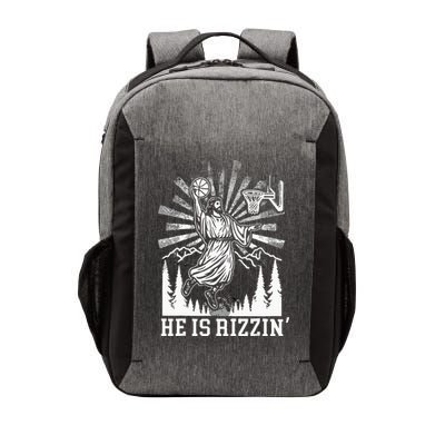 He Is Rizzin Funny Jesus Basketball Christian Religious Vector Backpack