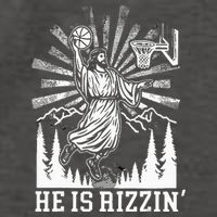 He Is Rizzin Funny Jesus Basketball Christian Religious Vector Backpack