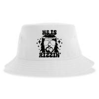 He Is Rizzin Funny Easter Day Retro Christian Religious Sustainable Bucket Hat