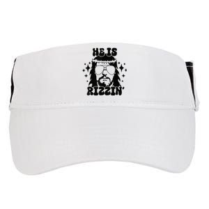 He Is Rizzin Funny Easter Day Retro Christian Religious Adult Drive Performance Visor