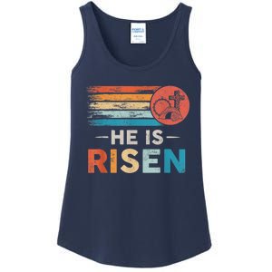 He Is Risen Sun Resurrection Easter Christian Men Women Ladies Essential Tank