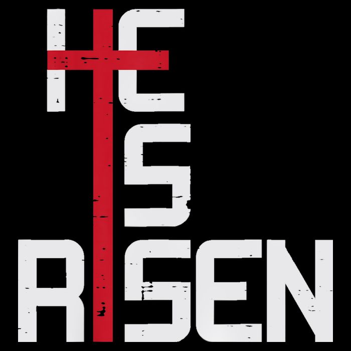 He Is Risen Cross Jesus Easter Christian Religious Men Teens T-Shirt