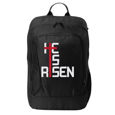 He Is Risen Cross Jesus Easter Christian Religious Men Teens City Backpack