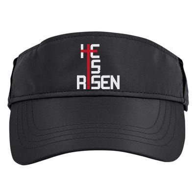 He Is Risen Cross Jesus Easter Christian Religious Men Teens Adult Drive Performance Visor