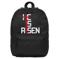 He Is Risen Cross Jesus Easter Christian Religious Men Teens 16 in Basic Backpack
