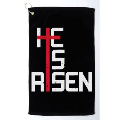 He Is Risen Cross Jesus Easter Christian Religious Men Teens Golf Towel